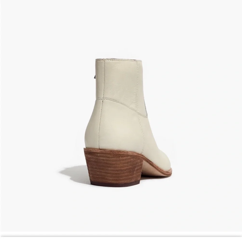 Madewell White Charley Booties